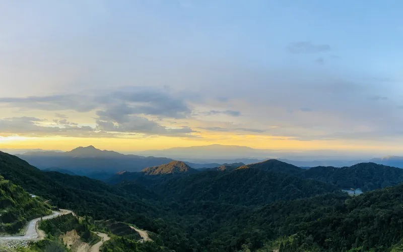 Sunset over the hills at Genting Highlands